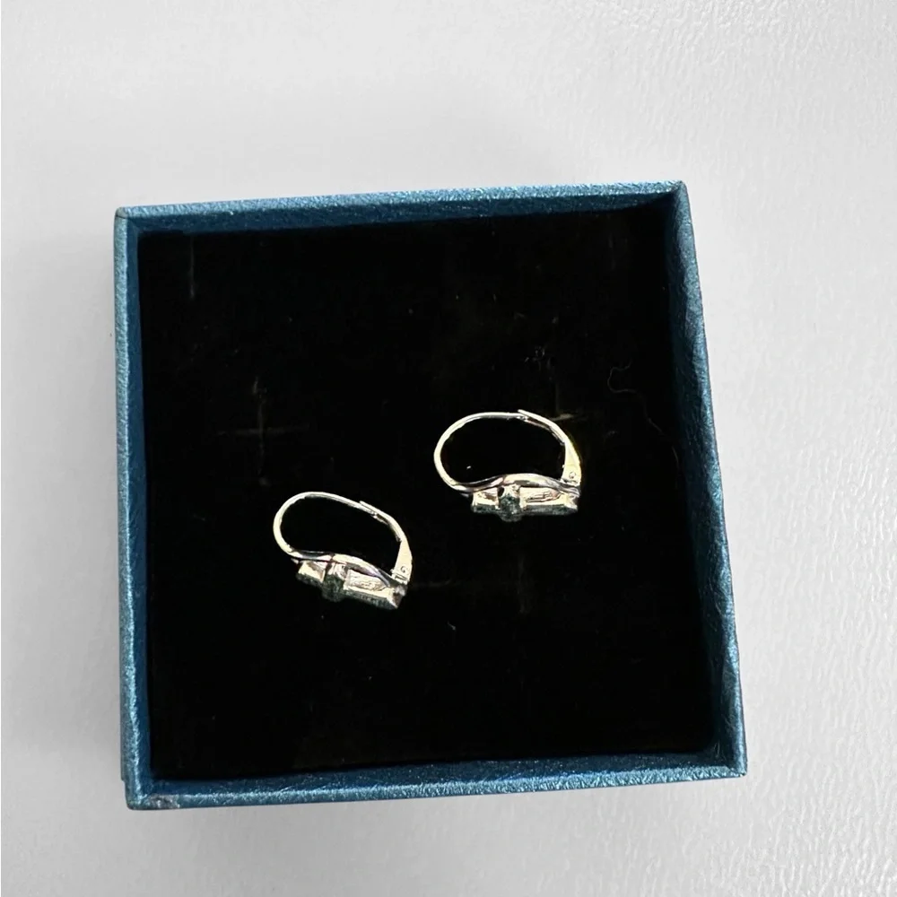 Sterling Silver Cross Hoop Earrings CUOKA 925 Leverback Minimalist Religious